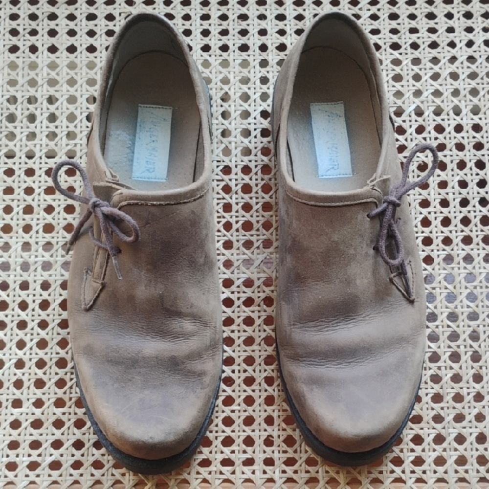 Men's Suede Lace-Up Shoes - Brown